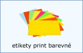 Etikety print barevné
