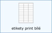 Etikety print bílé