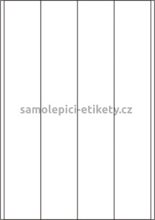 Etikety PRINT 50x297 mm (100xA4) - transparentní lesklá polyesterová folie