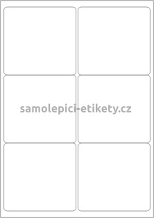 Etikety PRINT 99,1x93,1 mm (100xA4) - transparentní lesklá polyesterová folie