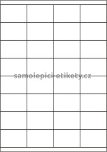 Etikety PRINT 52,5x35 mm (100xA4) - stříbrná matná polyesterová folie