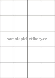 Etikety PRINT 52,5x59,4 mm (100xA4) - stříbrná matná polyesterová folie