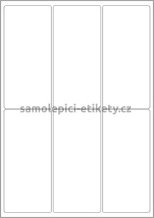 Etikety PRINT 65x142 mm (100xA4) - stříbrná matná polyesterová folie