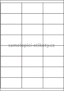 Etikety PRINT 70x35 mm (100xA4) - stříbrná matná polyesterová folie