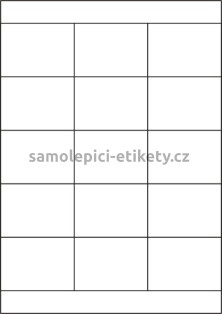 Etikety PRINT 70x50,8 mm (100xA4) - stříbrná matná polyesterová folie