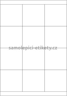 Etikety PRINT 70x67,7 mm (100xA4) - stříbrná matná polyesterová folie