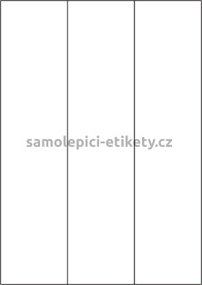 Etikety PRINT 70x297 mm (100xA4) - stříbrná matná polyesterová folie