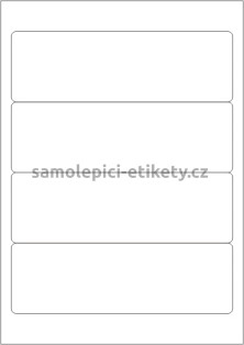 Etikety PRINT 192x61 mm (100xA4) - stříbrná matná polyesterová folie