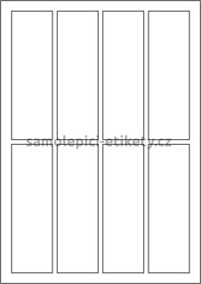 Etikety PRINT 43x135 mm (50xA4) - transparentní lesklá polyesterová inkjet folie