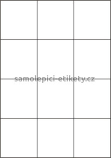 Etikety PRINT 70x74,2 mm (50xA4) - transparentní lesklá polyesterová inkjet folie