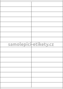 Etikety PRINT 105x16,9 mm (50xA4) - transparentní lesklá polyesterová inkjet folie