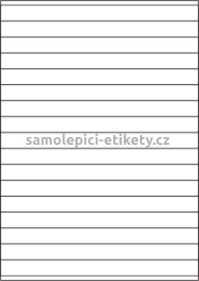 Etikety PRINT 210x16,9 mm (50xA4) - transparentní lesklá polyesterová inkjet folie
