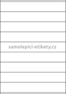 Etikety PRINT 210x32 mm (50xA4) - transparentní lesklá polyesterová inkjet folie