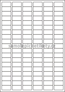 Etikety PRINT 30x15 mm (100xA4), 114 etiket na archu - krémový strukturovaný papír