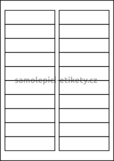 Etikety PRINT 92,5x26 mm (100xA4) - krémový strukturovaný papír
