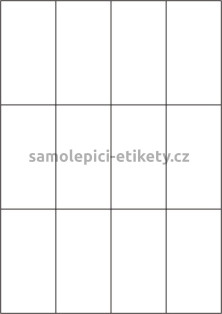 Etikety PRINT 52,5x99 mm (100xA4) - bílý strukturovaný papír