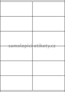 Etikety PRINT 105x48 mm (100xA4) - bílý strukturovaný papír