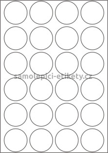 Etikety PRINT kruh průměr 45 mm (1000xA4) - bílý strukturovaný papír