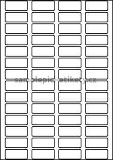 Etikety PRINT 42x18 mm (100xA4) - bílý strukturovaný papír