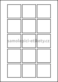 Etikety PRINT 49x49 mm (100xA4) - bílý strukturovaný papír