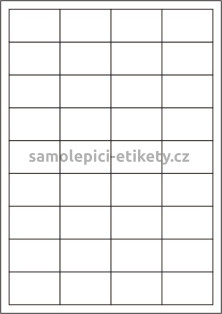 Etikety PRINT 48,5x31,2 mm (100xA4) - bílý metalický papír
