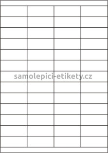 Etikety PRINT 52,5x21,2 mm (100xA4), 52 etiket na archu - bílý metalický papír