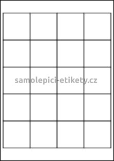 Etikety PRINT 50x50 mm (100xA4) - bílý metalický papír