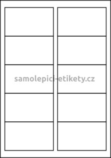 Etikety PRINT 92,5x54 mm (100xA4) - bílý metalický papír