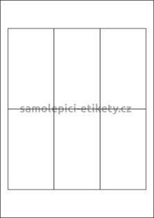 Etikety PRINT 63x110 mm (100xA4) - bílý metalický papír