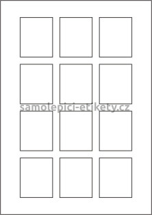 Etikety PRINT 45x55 mm (100xA4) - hnědý proužkovaný papír