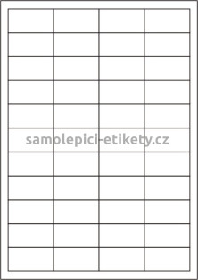 Etikety PRINT 48,5x25,4 mm (100xA4), 44 etiket na archu - hnědý proužkovaný papír