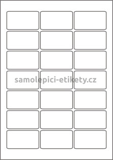 Etikety PRINT 60x34 mm (100xA4) - hnědý proužkovaný papír