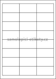 Etikety PRINT 64,6x33,8 mm (100xA4) - hnědý proužkovaný papír