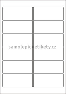 Etikety PRINT 96x42,3 mm (100xA4) - hnědý proužkovaný papír