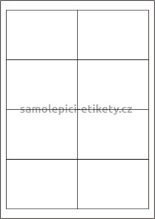 Etikety PRINT 97x67,7 mm (1000xA4) - hnědý proužkovaný papír