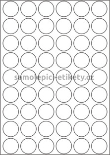 Etikety PRINT kruh průměr 30 mm (100xA4) - hnědý proužkovaný papír