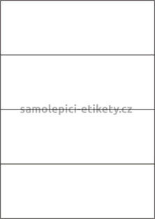 Etikety PRINT 210x74,2 mm (100xA4) - průsvitný papír