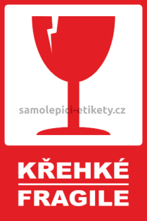 Etikety 80x120 mm KŘEHKÉ (FRAGILE)