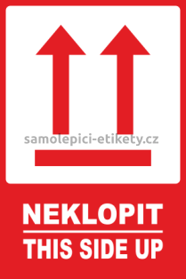 Etikety 80x120 mm NEKLOPIT (THIS SIDE UP)