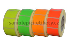 Etikety na kotouči 100x100 mm papírové barevné signální (40/750)