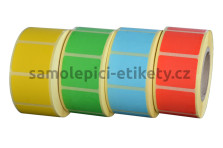 Etikety na kotouči 25x10 mm polypropylenové barevné lesklé (40/6000)