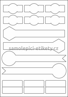 Libovolný rozměr a tvar etiket - etikety PRINT papírové bílé pololesklé silné 250 g/m2 (arch A3)