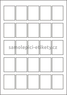 Etikety PRINT 35x45 mm bílé lesklé pro inkoustový tisk (50xA4)
