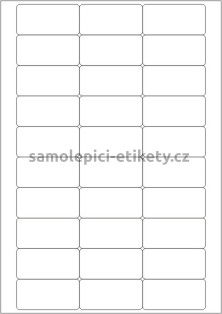 Etikety PRINT 60x29 mm bílé lesklé pro inkoustový tisk (50xA4)