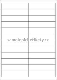 Etikety PRINT 100x23 mm bílé lesklé pro inkoustový tisk (50xA4)