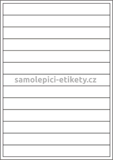 Etikety PRINT 200x22 mm bílé lesklé pro inkoustový tisk (50xA4)