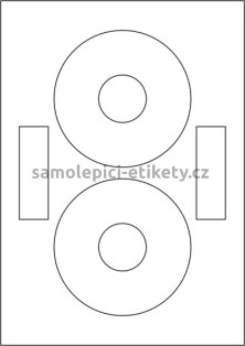 Etikety PRINT CD 118/41 mm bílé lesklé pro inkoustový tisk (50xA4)
