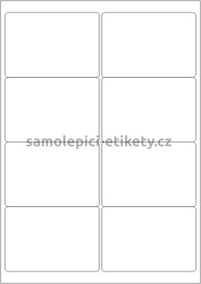 Etikety PRINT 99,1x68 mm (100xA4) - bílý jemně strukturovaný papír