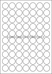 Etikety PRINT kruh průměr 25 mm (100xA4) - bílý jemně strukturovaný papír