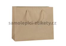 Papírová taška 38x13x31 cm s bavlněnými držadly, přírodní